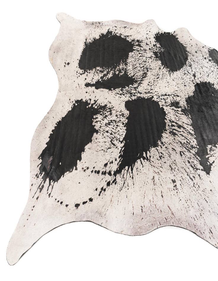 Detail image of 7' 4 x 8' Cowhide Leather Rug