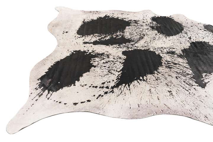 7' 4 x 8' Cowhide Leather Rug