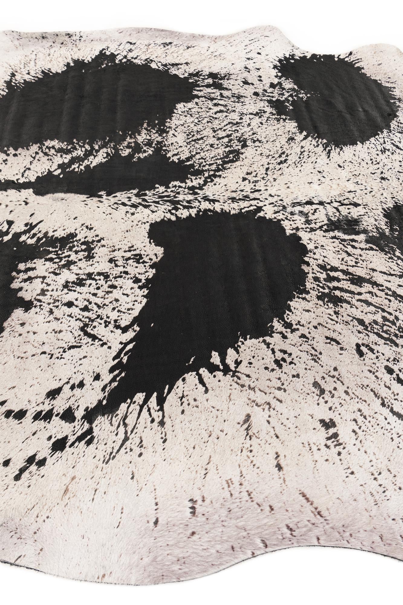 7' 4 x 8' Cowhide Leather Rug