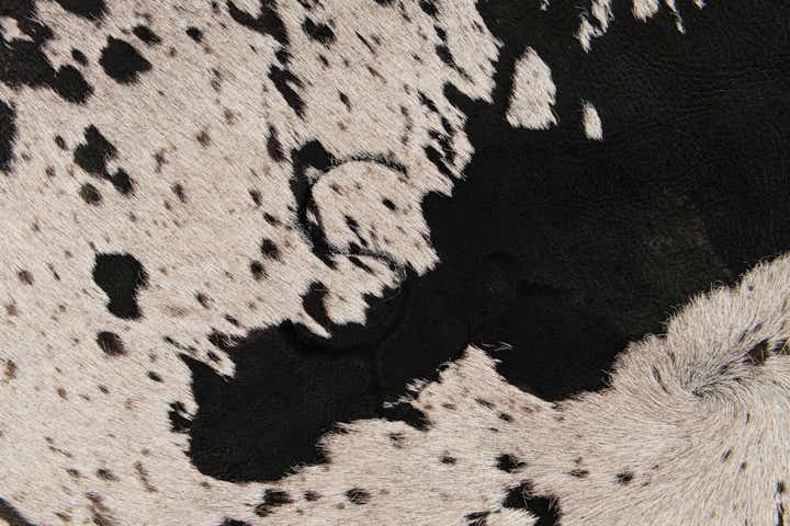 7' 4 x 8' Cowhide Leather Rug