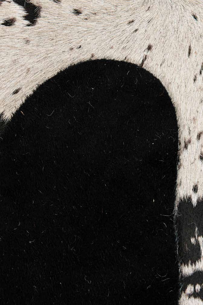 7' 4 x 8' Cowhide Leather Rug