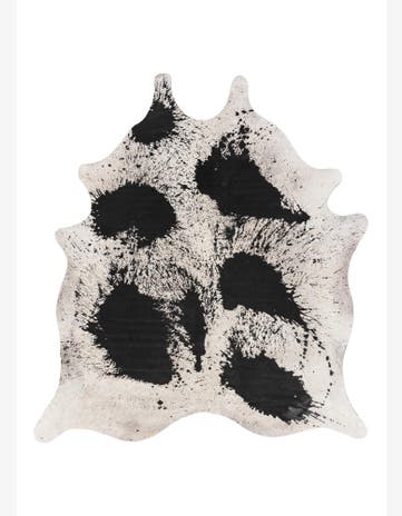 7' 4 x 8' Cowhide Leather Rug