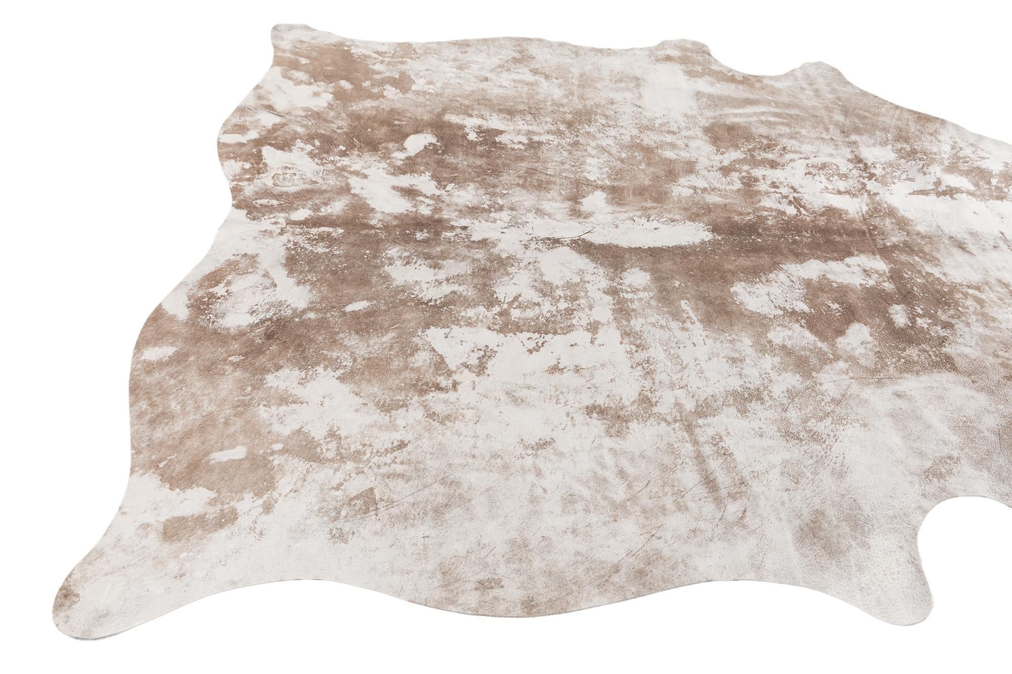 5' 2 x 5' 10 Cowhide Leather Rug