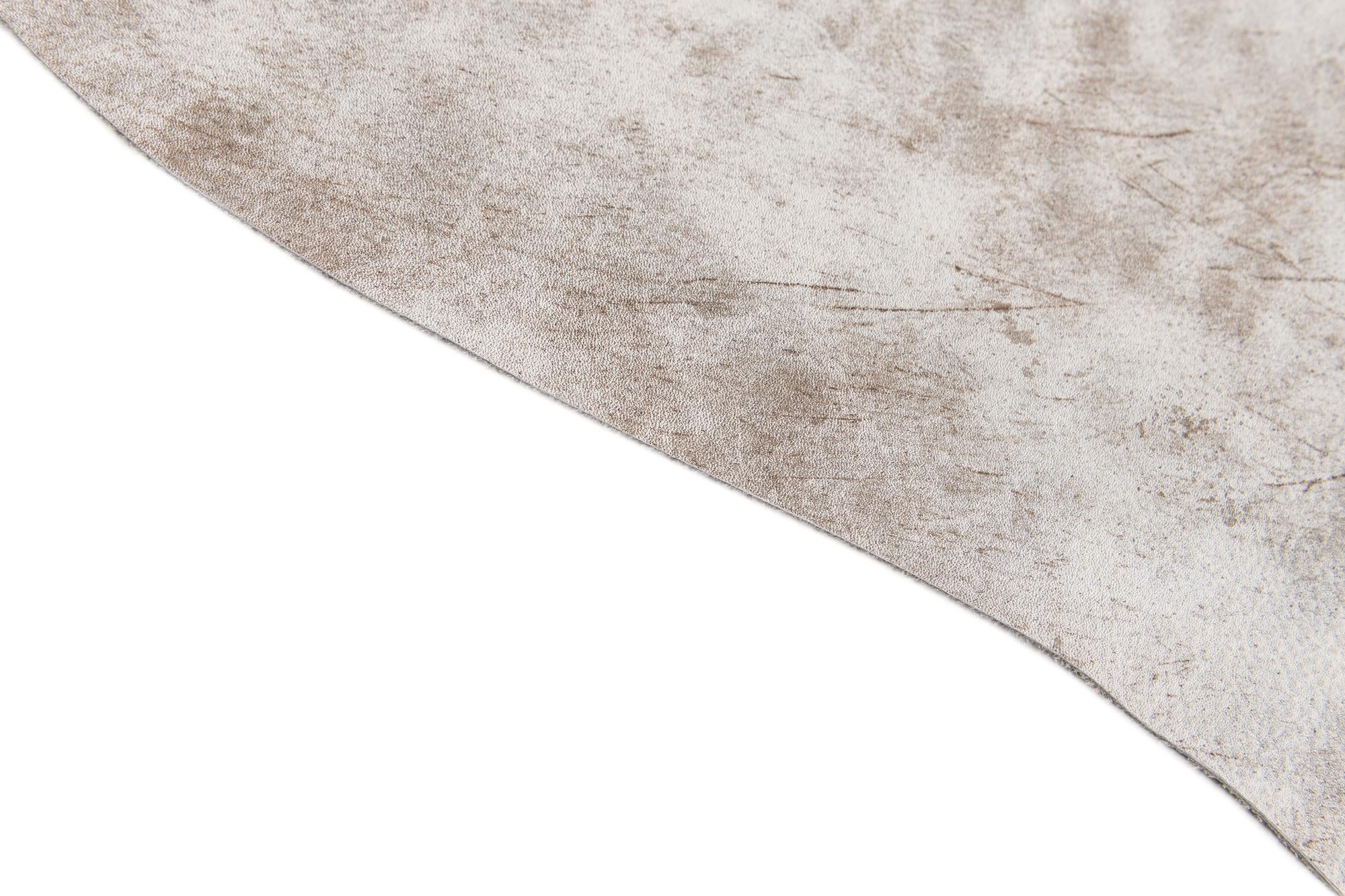 5' 2 x 5' 10 Cowhide Leather Rug