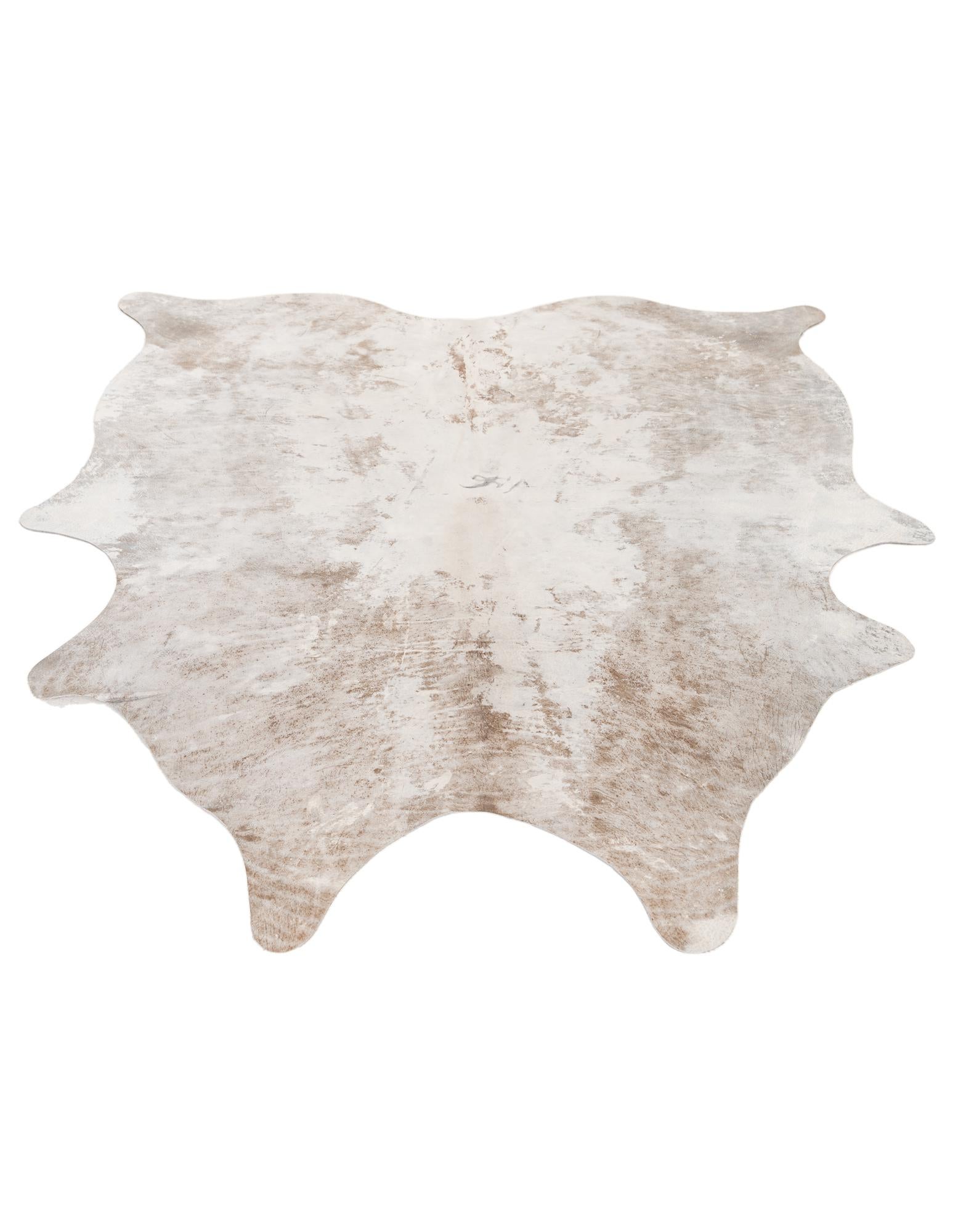 5' 9 x 6' 3 Cowhide Leather Rug