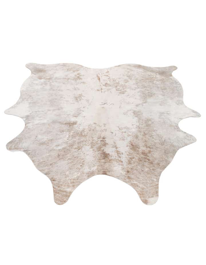 5' 9 x 6' 3 Cowhide Leather Rug