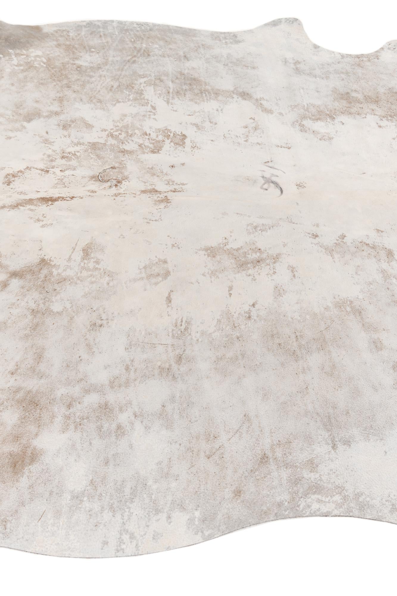 5' 9 x 6' 3 Cowhide Leather Rug