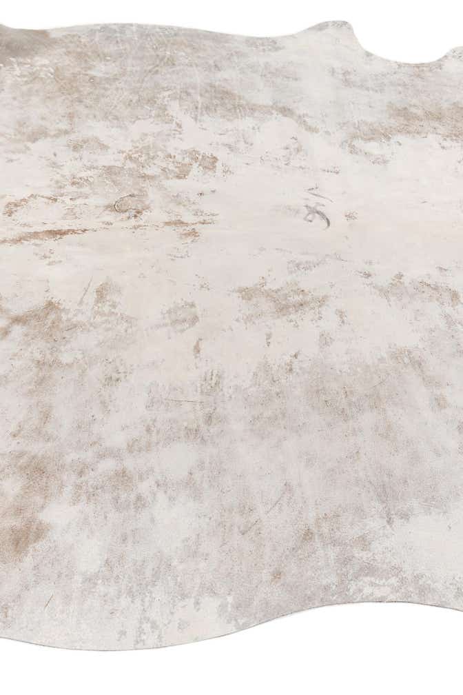 5' 9 x 6' 3 Cowhide Leather Rug