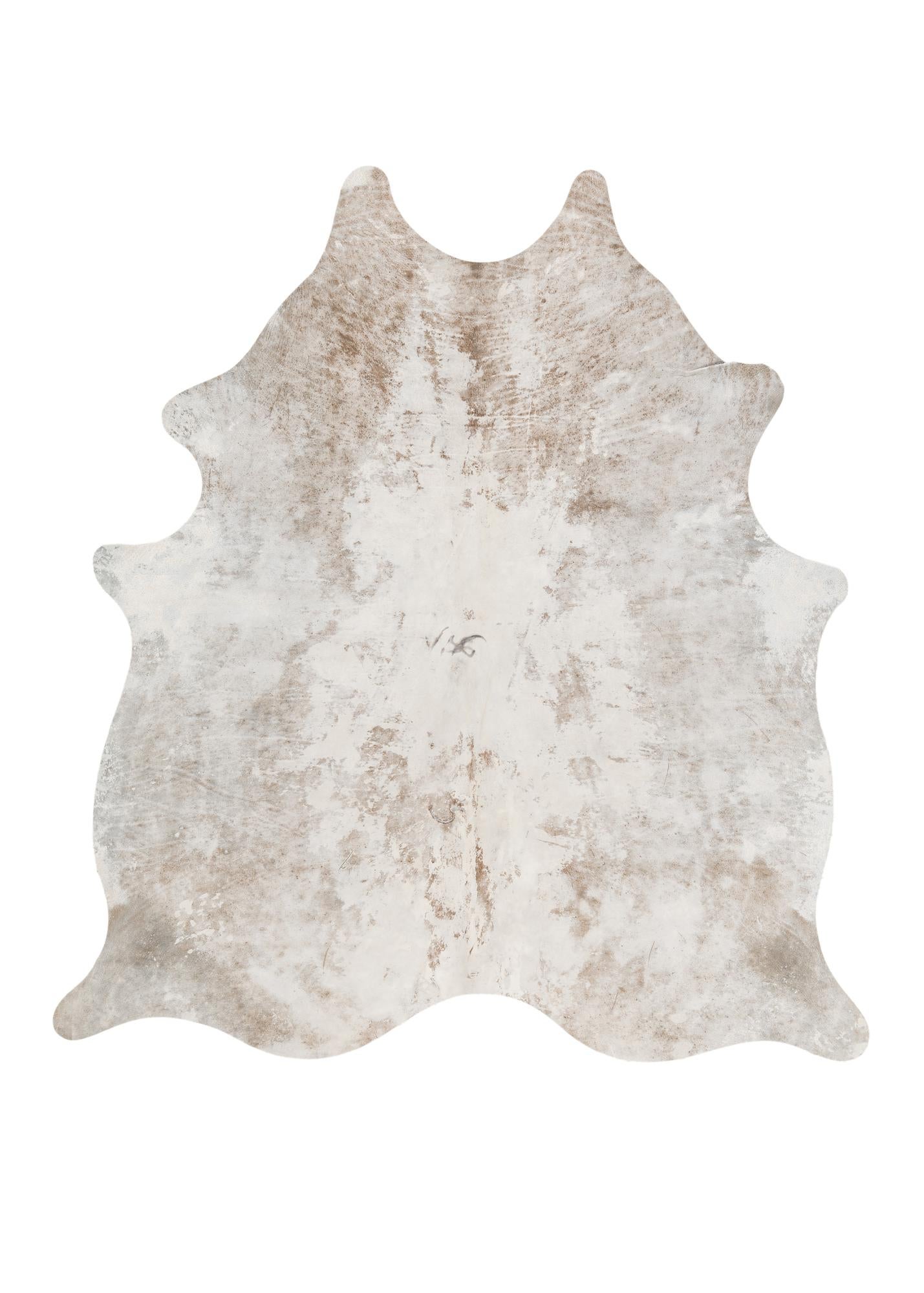 5' 9 x 6' 3 Cowhide Leather Rug