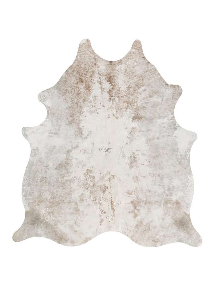 5' 9 x 6' 3 Cowhide Leather Rug