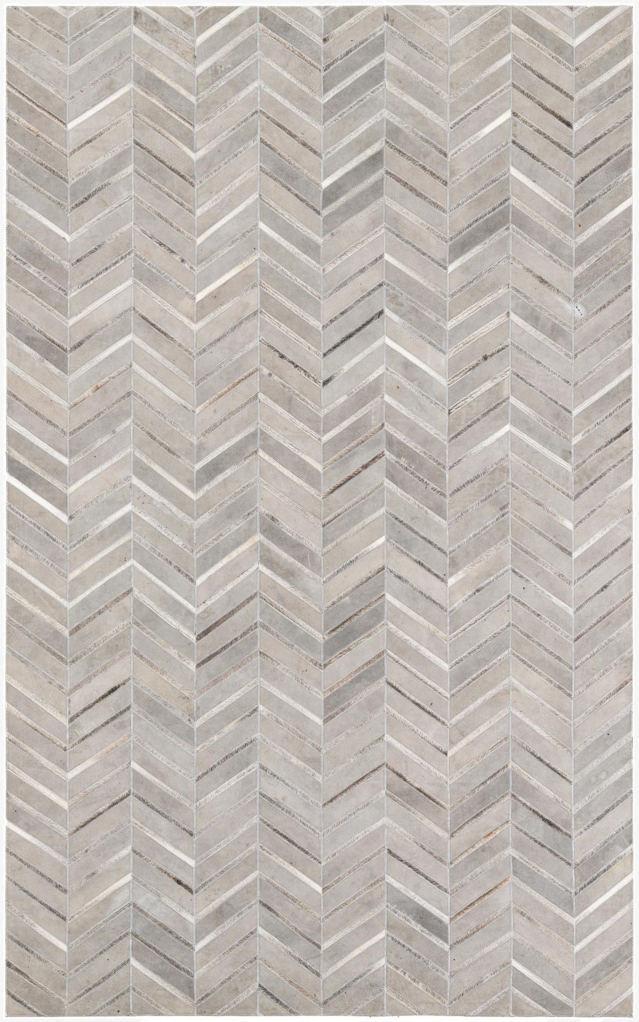 5' x 8' 1 Cowhide Leather Rug