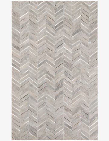 5' x 8' 1 Cowhide Leather Rug