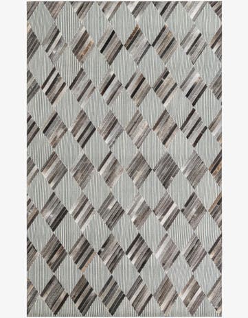 5' x 7' 10 Cowhide Leather Rug