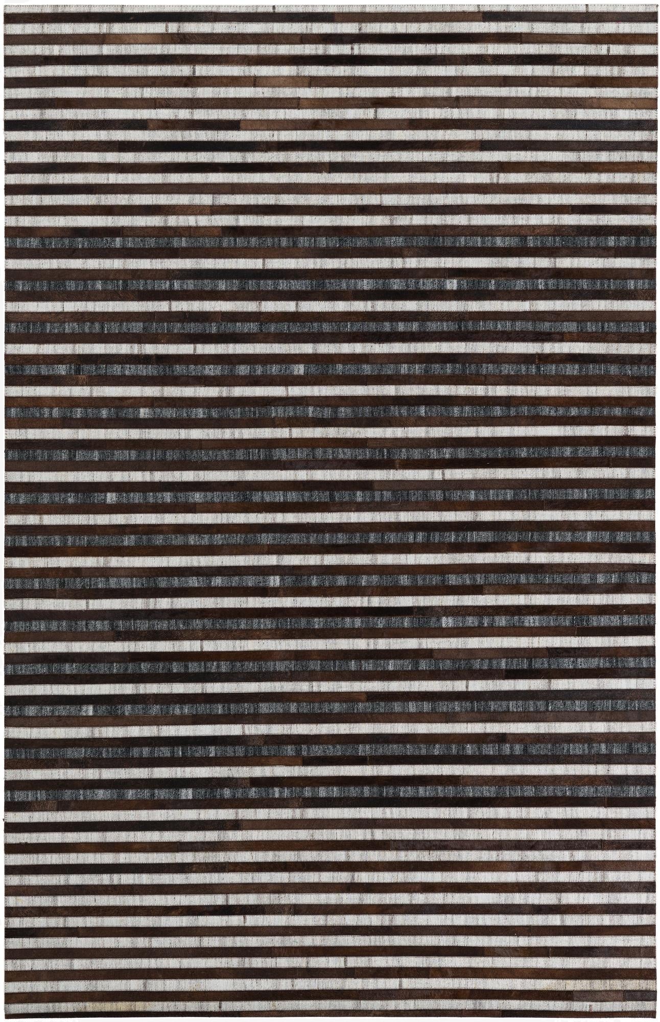 5' 1 x 7' 10 Cowhide Leather Rug