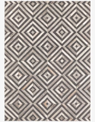 3' 10 x 5' 5 Cowhide Leather Rug