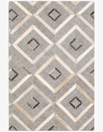 2' x 3' Cowhide Leather Rug