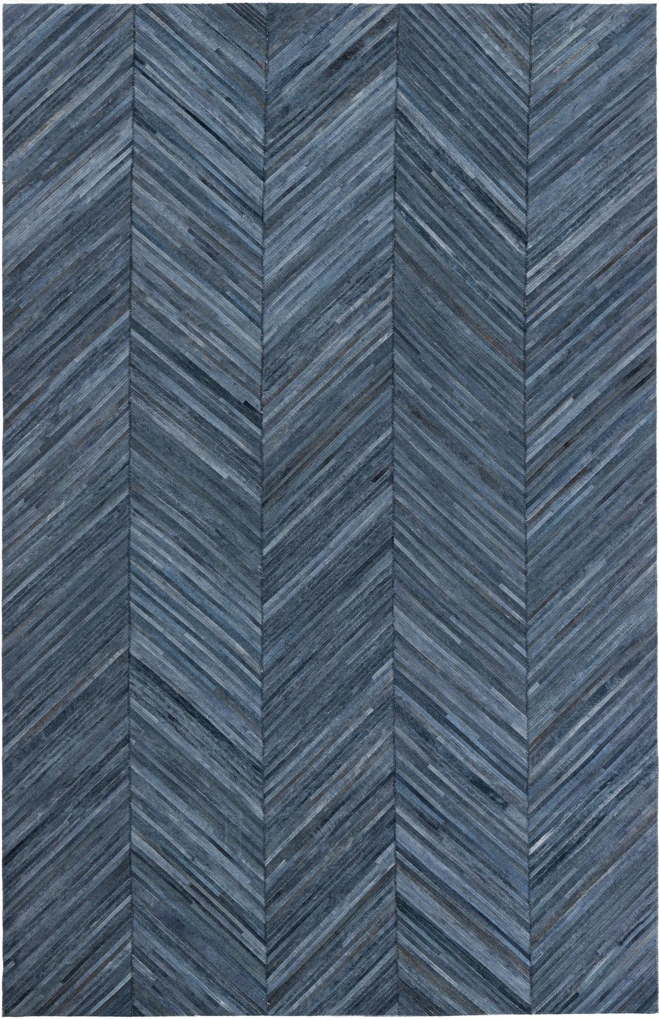 5' 2 x 8' Cowhide Leather Rug