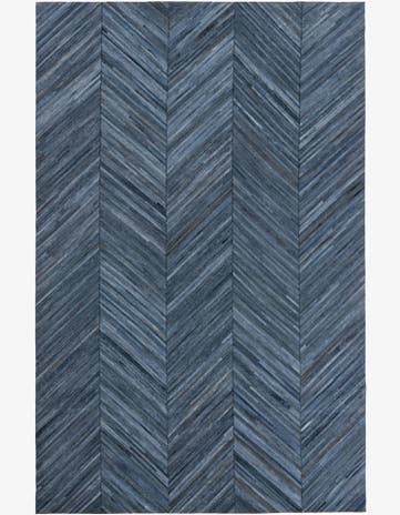 5' 2 x 8' Cowhide Leather Rug