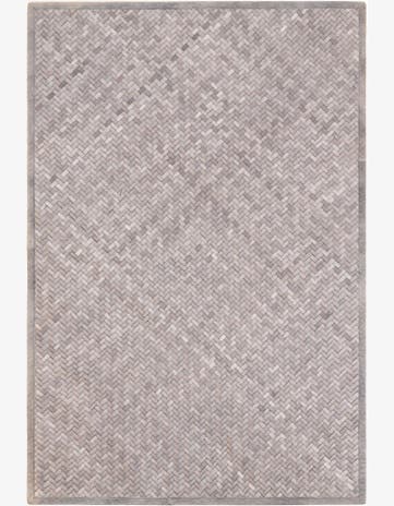 4' x 6' Cowhide Leather Rug