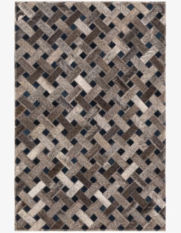 2' x 3' Cowhide Leather Rug