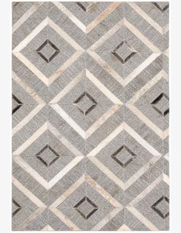 2' x 3' Cowhide Leather Rug