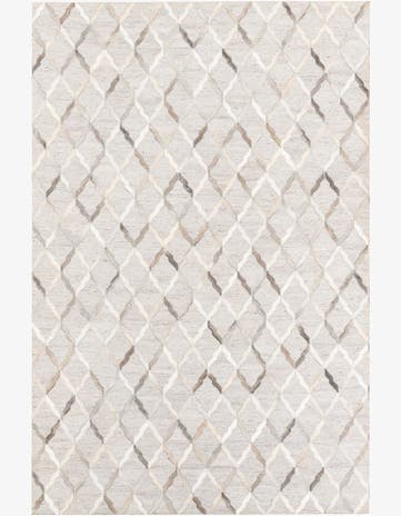 5' x 7' 8 Cowhide Leather Rug