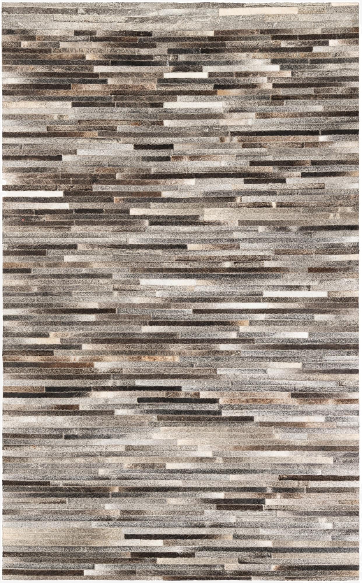 5' x 8' 2 Cowhide Leather Rug