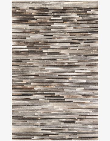 5' x 8' 2 Cowhide Leather Rug