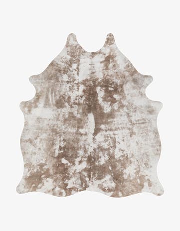 5' 2 x 5' 10 Cowhide Leather Rug