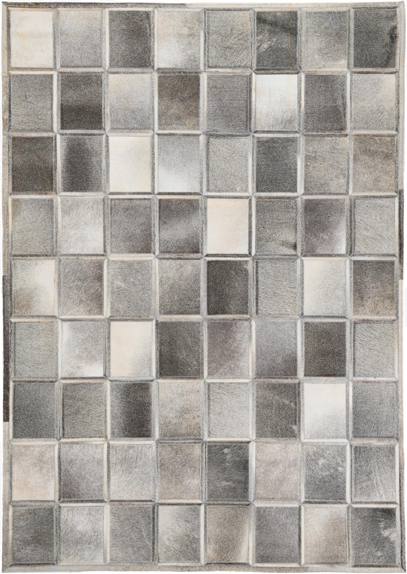 5' 4 x 7' 7 Cowhide Leather Rug