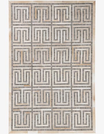 5' 3 x 8' Cowhide Leather Rug