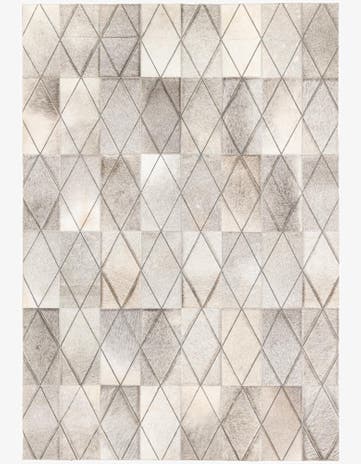 4' x 5' 10 Cowhide Leather Rug
