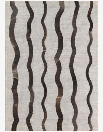 4' x 5' 7 Cowhide Leather Rug