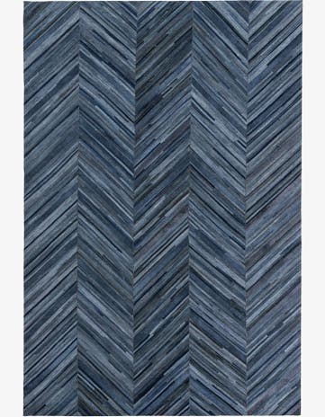 5' 4 x 8' Cowhide Leather Rug