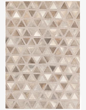 4' x 5' 10 Cowhide Leather Rug