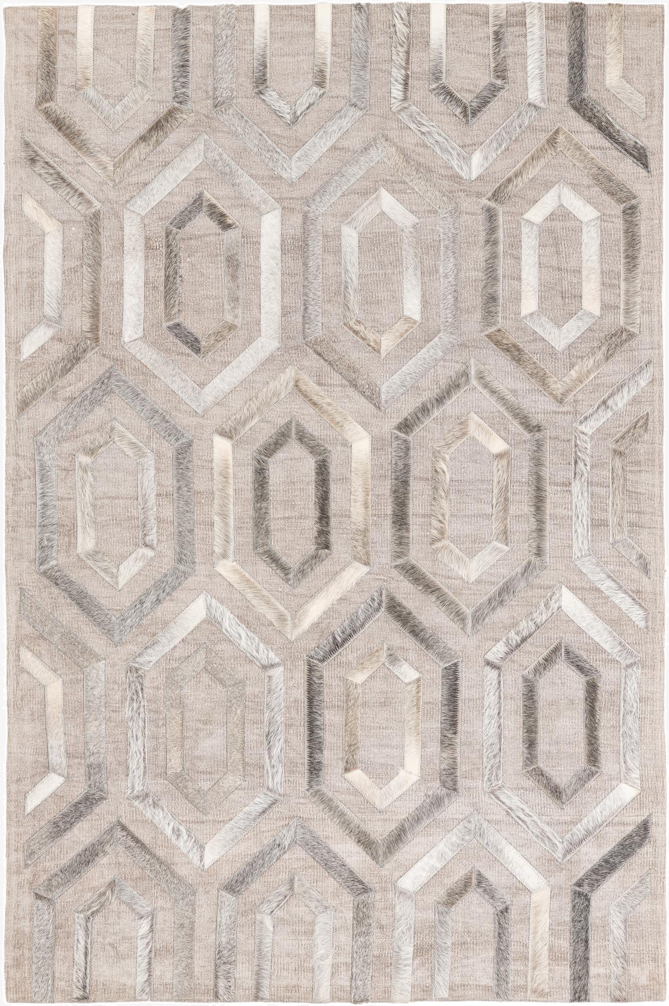 4' x 6' Cowhide Leather Rug