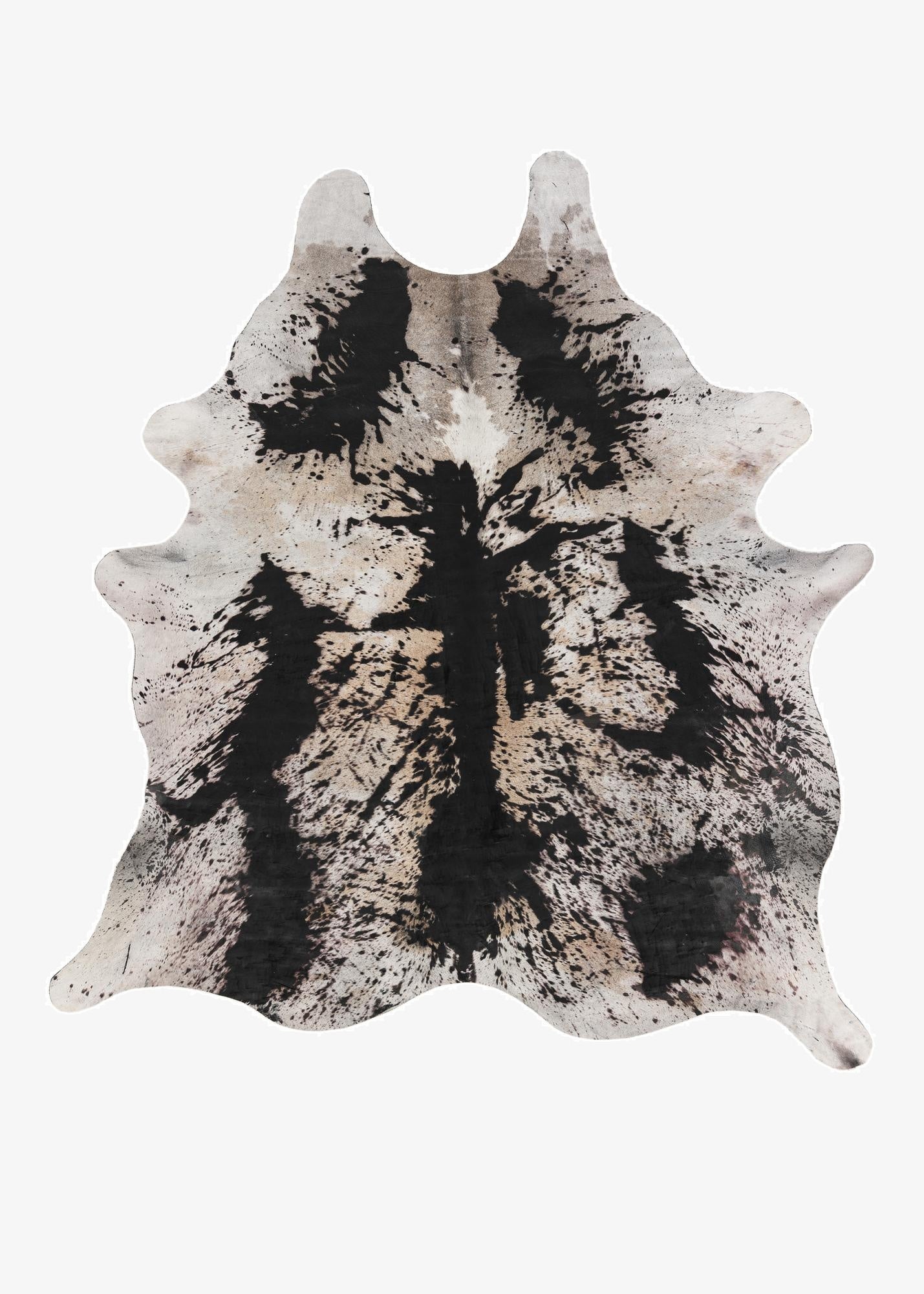 6' 7 x 7' 2 Cowhide Leather Rug