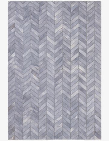 3' 8 x 5' 5 Cowhide Leather Rug