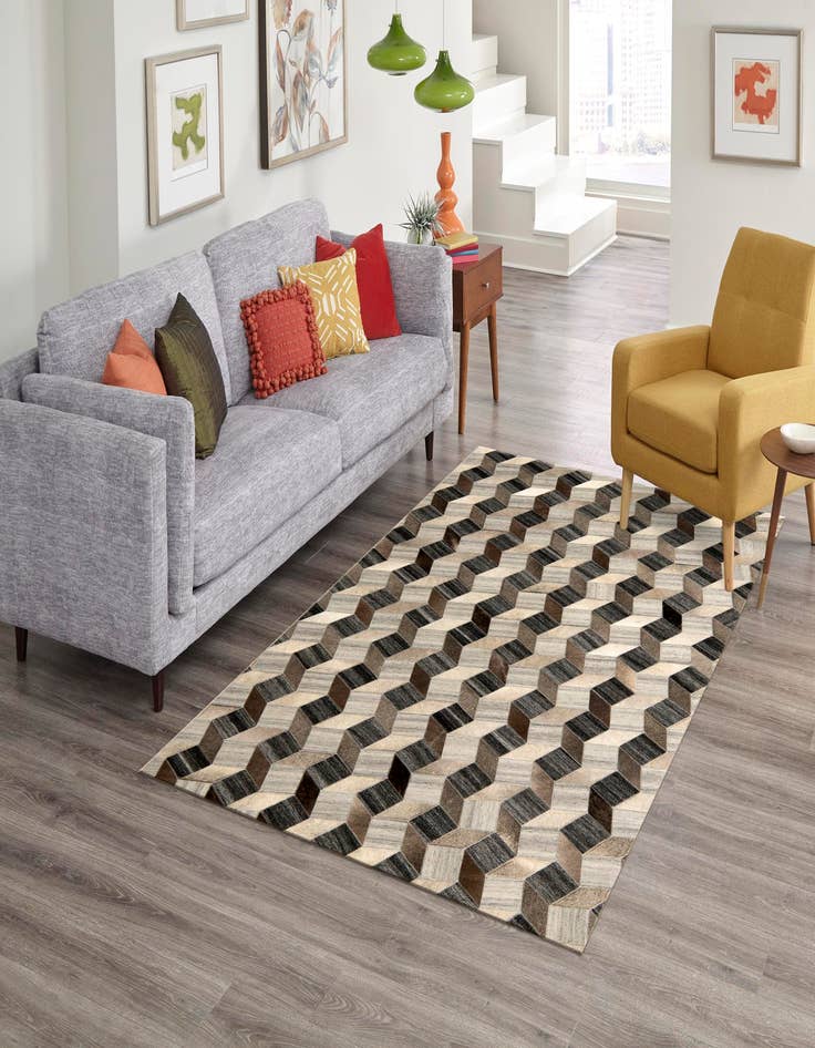 Detail image of 5' x 7' 9 Cowhide Rug