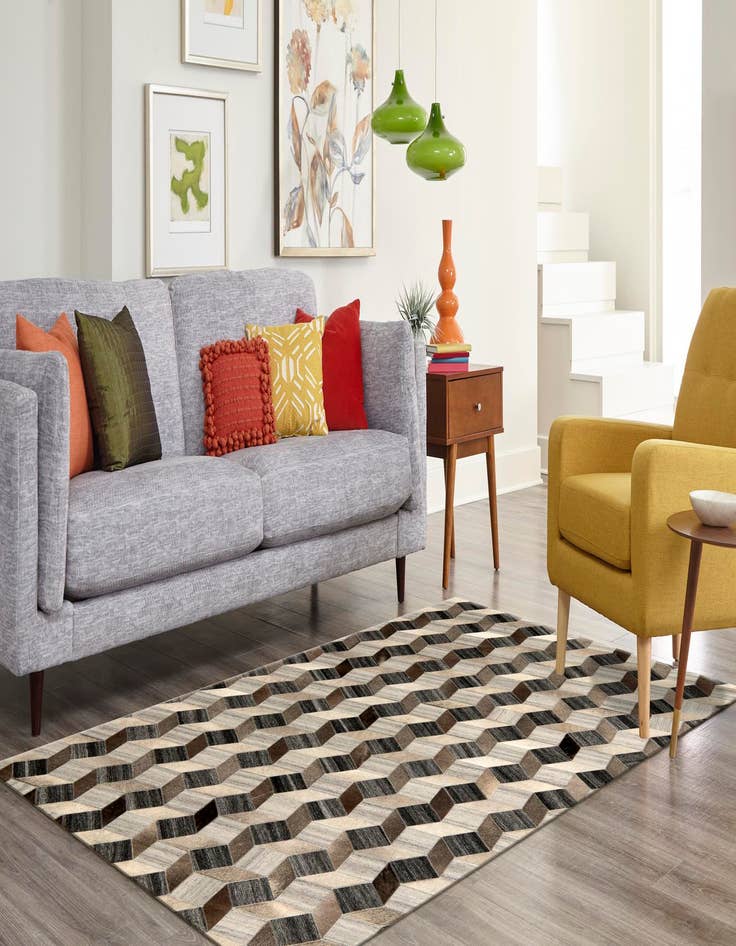 Detail image of 5' x 7' 9 Cowhide Rug