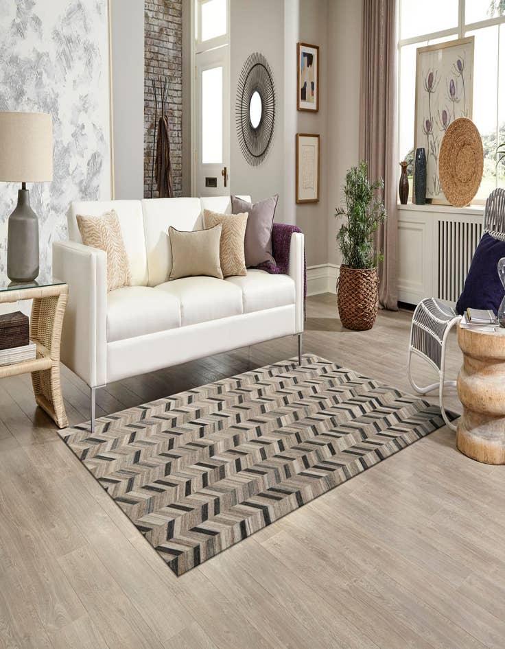 Detail image of 5' 4 x 7' 9 Cowhide Rug