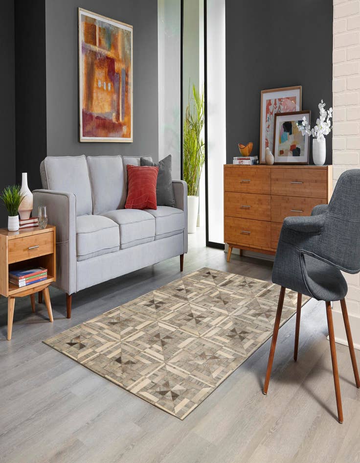 Detail image of 5' x 7' 9 Cowhide Rug