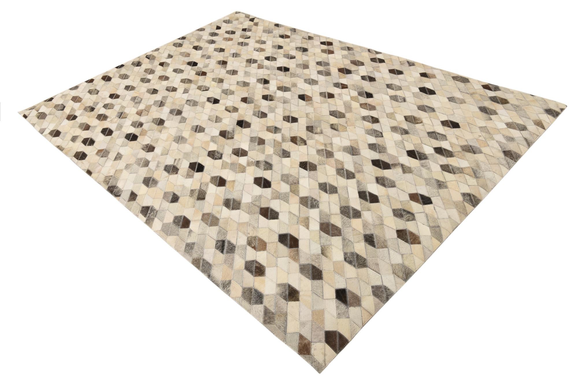 5' 2 x 7' 5 Cowhide Rug