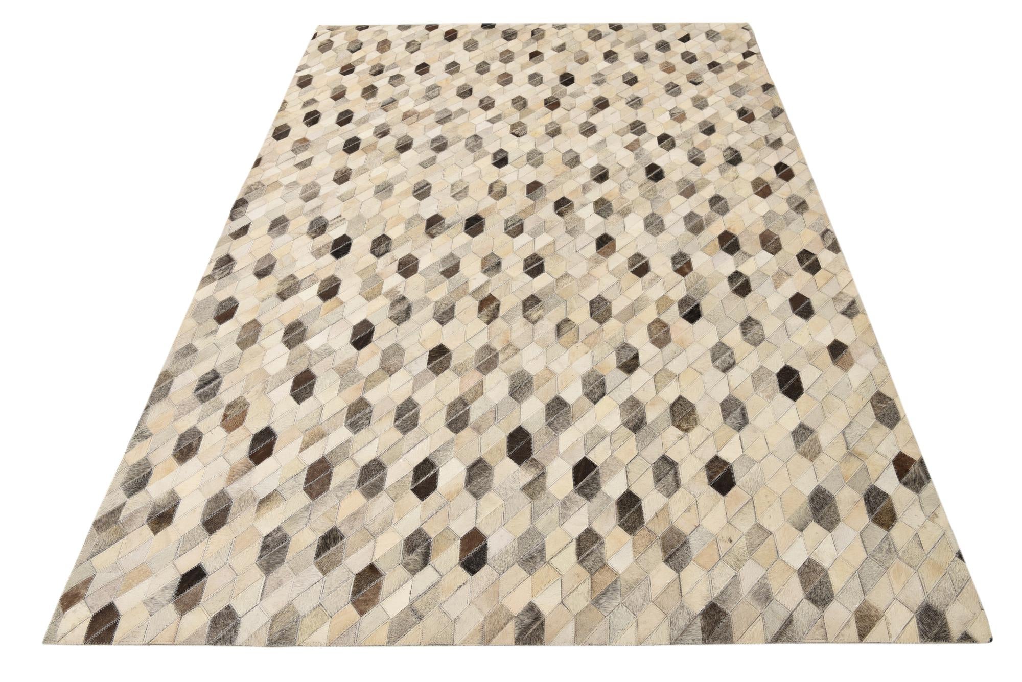 5' 2 x 7' 5 Cowhide Rug