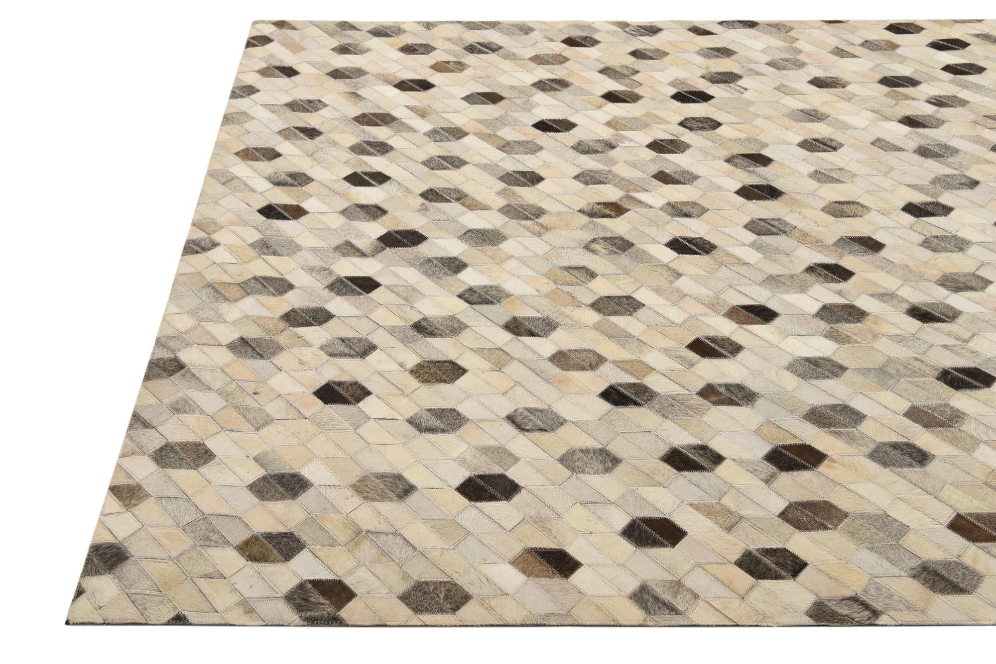 5' 2 x 7' 5 Cowhide Rug