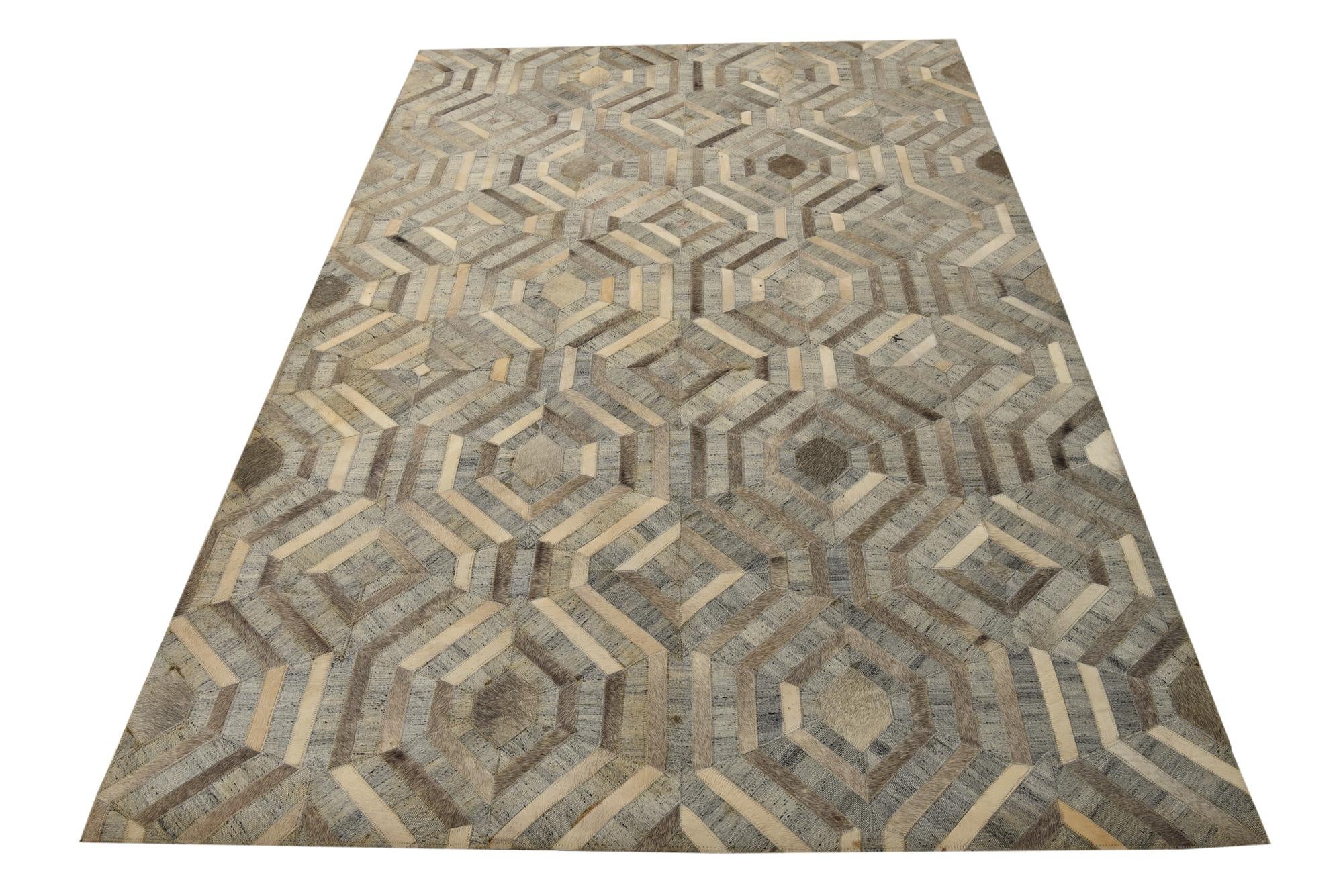 5' 1 x 8' Cowhide Rug