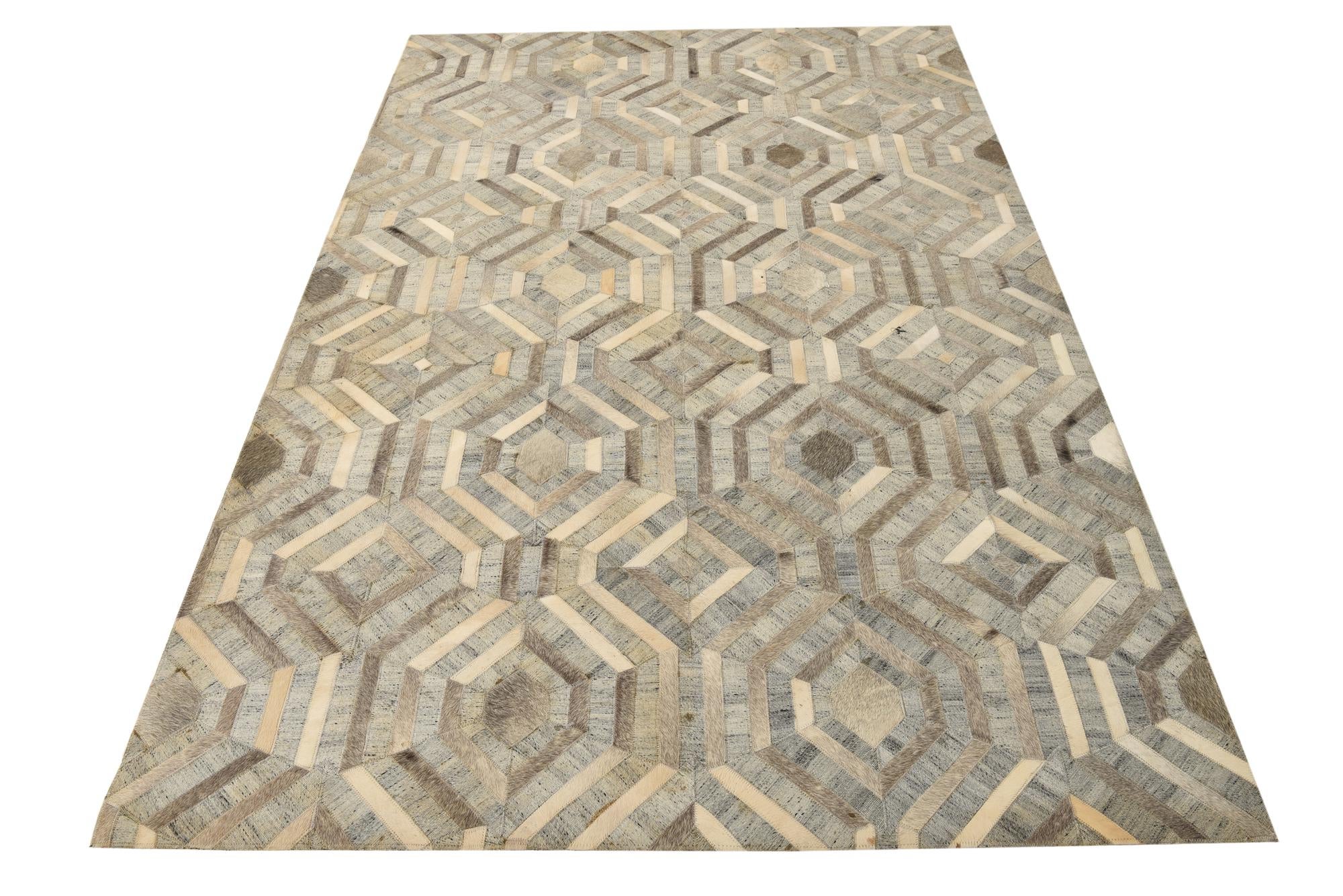 5' 1 x 8' Cowhide Rug