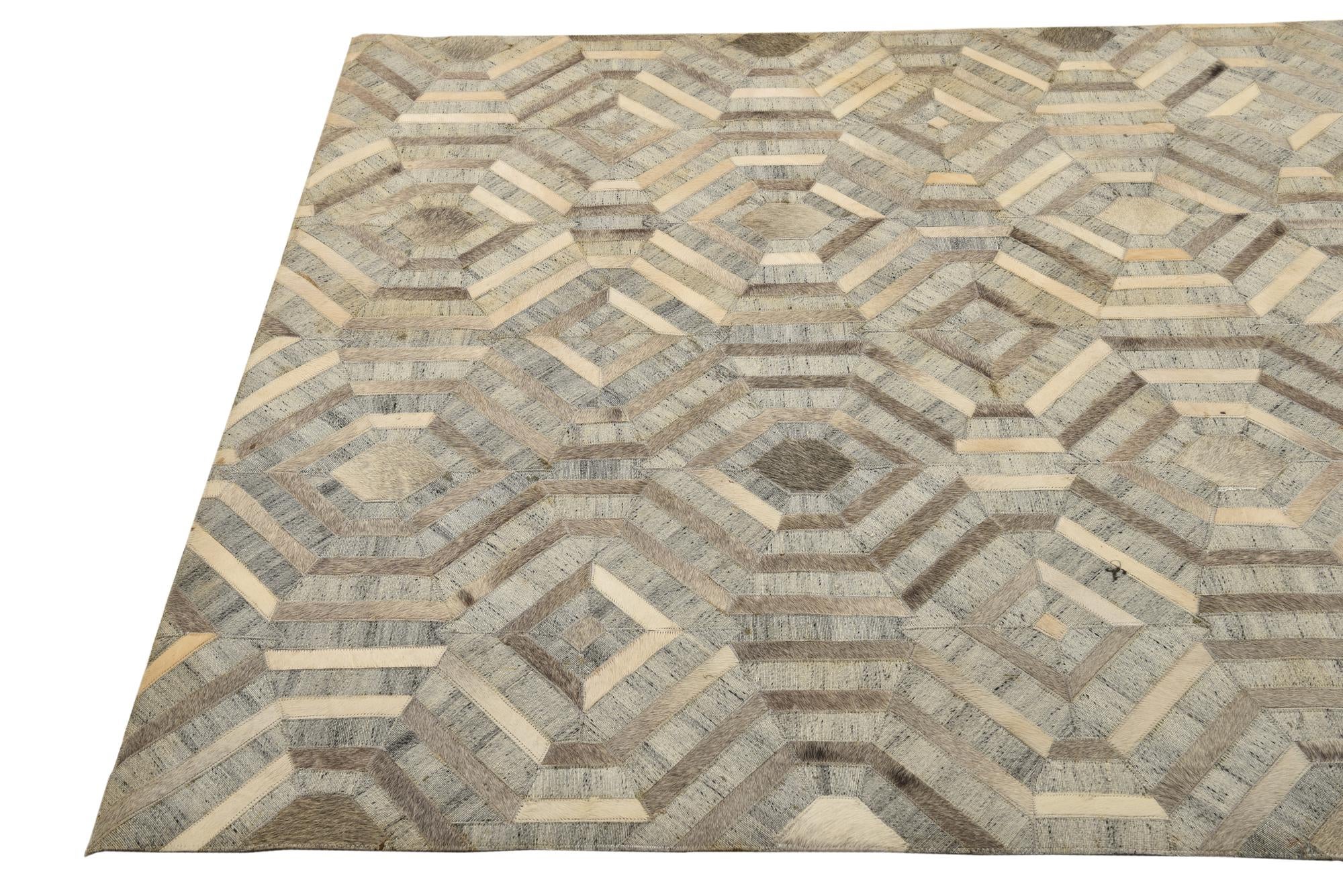 5' 1 x 8' Cowhide Rug