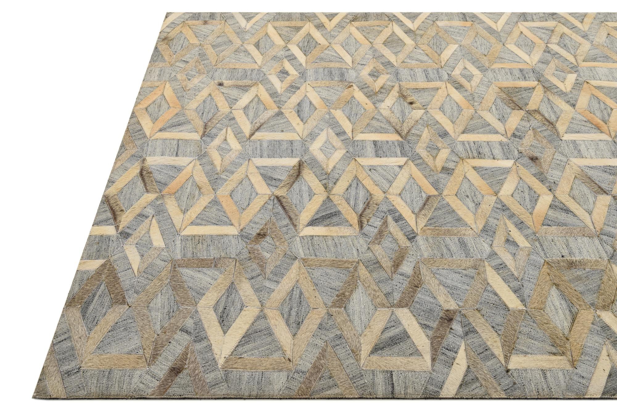 5' 2 x 7' 10 Cowhide Rug