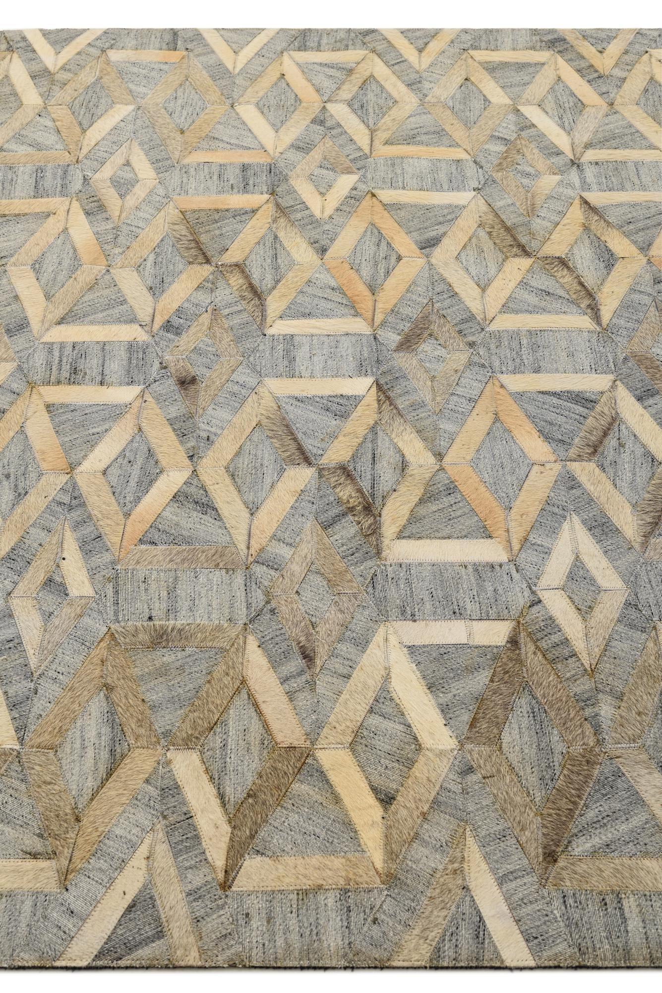 5' 2 x 7' 10 Cowhide Rug